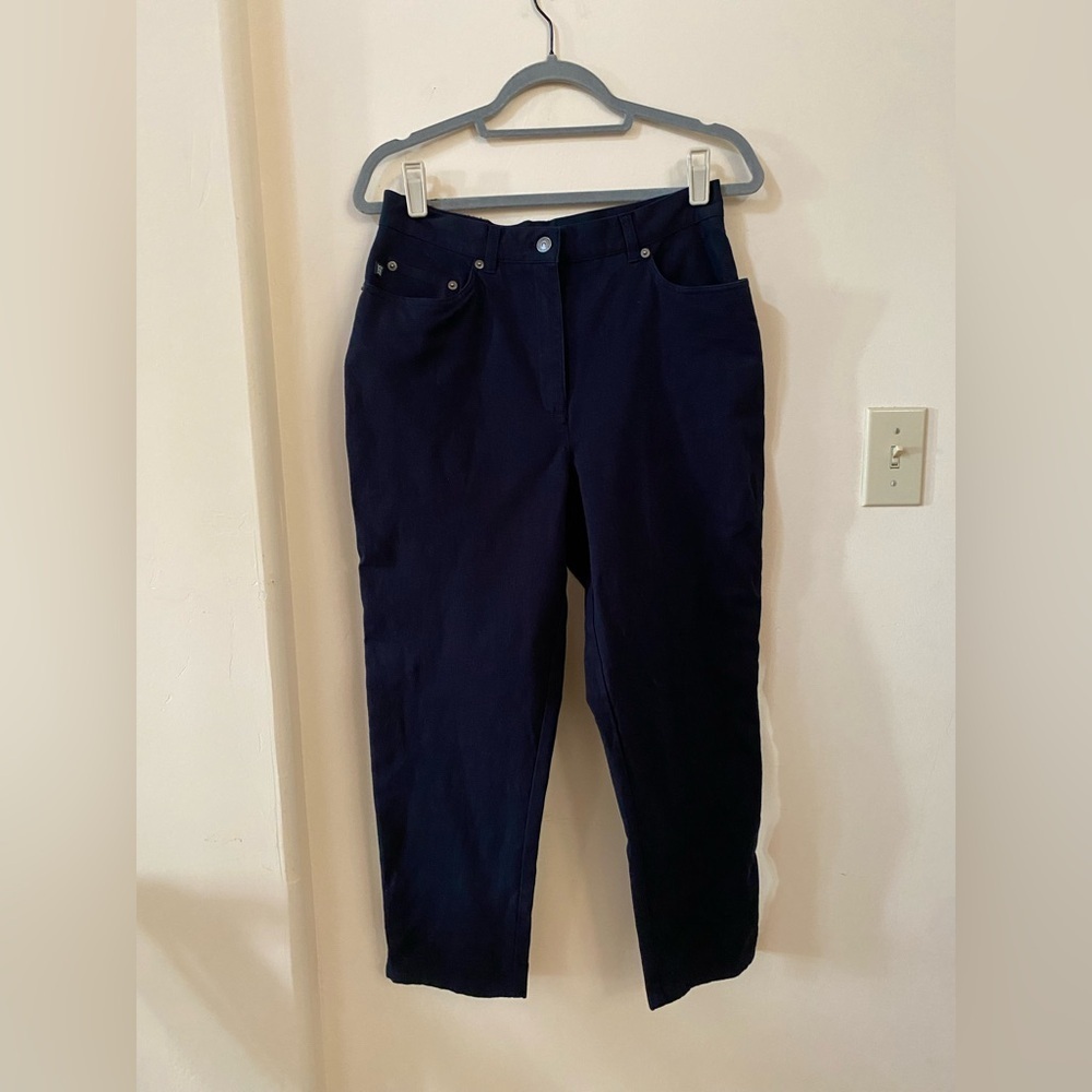Lauren Ralph Lauren Navy Cropped Chino Pants Women’s Size 10 Vintage